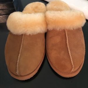 LL Bean Women's Wicked Good Shearling Lined Slides Slippers 8 NWOT